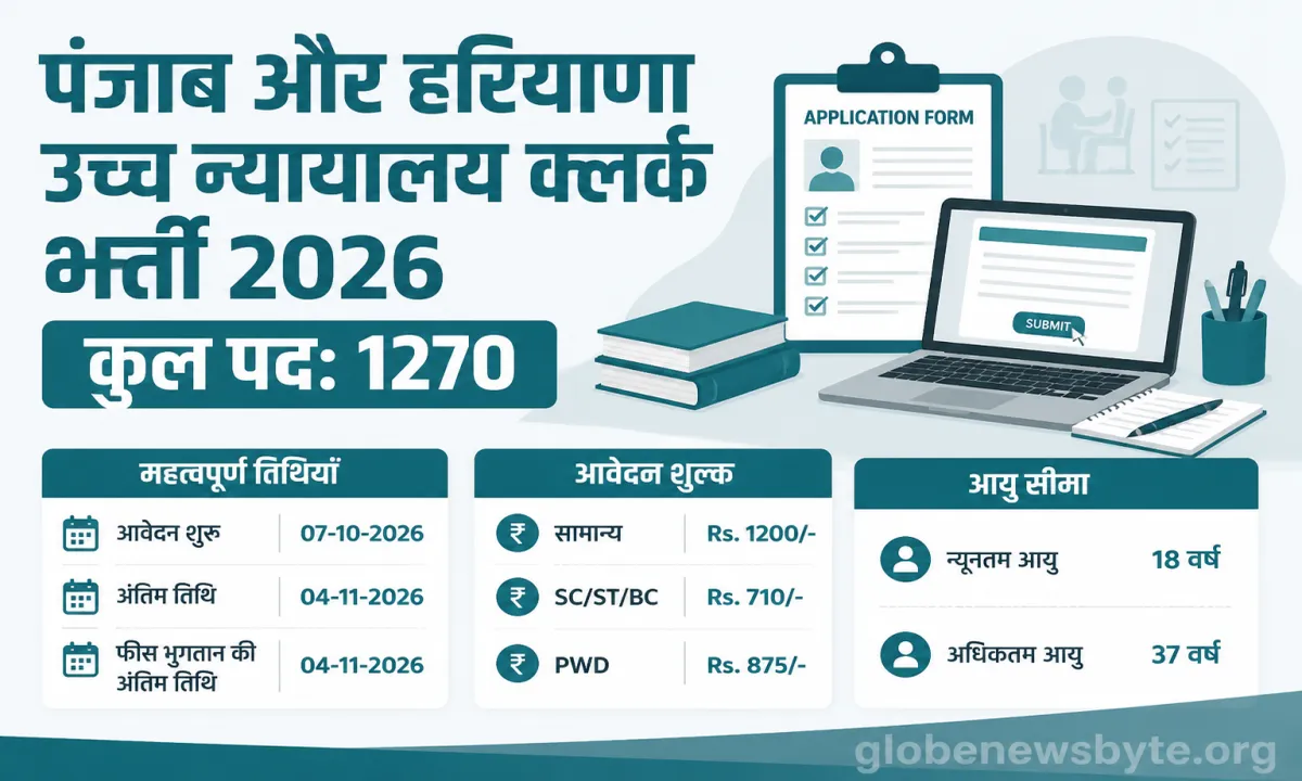 Punjab and Haryana High Court Clerk Recruitment 2026